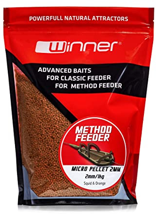 Tandem Baits Karpfen Futter Angelfutter Pellets Method Feeder Pellet 2 mm 1 kg Tintenfisch Und Orange