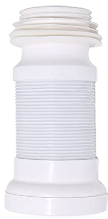 DAZZLEEX WC Pan Connector,White PVC Flexible Toilet Waste Long 250mm-500mm
