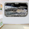 Wandsticker MUTTERSCHIFF PLANET 3D Raumschiff Fenster WANDAUFKLEBER ZIMMER DEKORATION AUFKLEBER WANDBILD 55x80cm