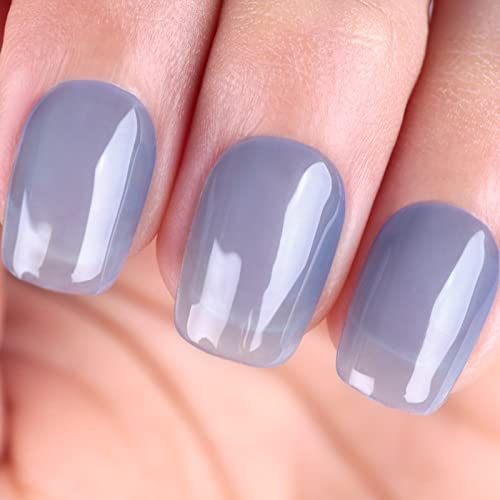 Sheer Gel Nail Polish, Jelly Light Blue Translucent Color UV/LED Light Cure Gel Polish for Nail Art DIY Manicure and Pedicure at Home, 0.5 fl oz