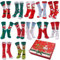 Duufin 12 Paires Chaussettes de Noël Chaussettes Hiver Chaudes Chaussettes Coton Chaussette pour Femmes Filles
