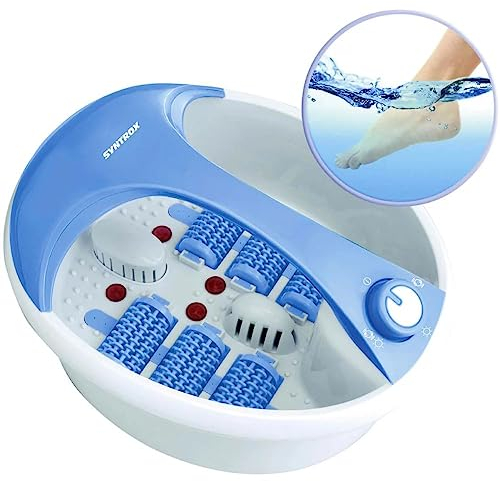 Syntrox 4 in 1 Fußsprudelbad Relaxo, Wellnes-Fußsprudelbad, Massagegerät, Wellnesgerät, Wärmende Fußmassage, Fußheizung, Wellnessprudelbad, 450 Watt, 2,80Kg