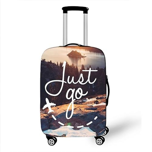 Kofferschutzhülle Elastisch Kofferhülle 18-32 Zoll, Mateju Strand-Szenerie Gepäck Cover Reisekoffer Hülle Trolley Case Schutzhülle Luggage Cover Waschbare Staubdichte Kofferbezug (L,Berggipfel)
