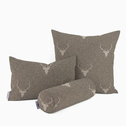 SCHÖNER LEBEN. Kissenhülle Jacquard Hirsch Geweih braun versch. Gr, Größe:30x50cm (HxB)