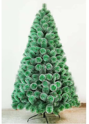 PLUS HOME Árbol de Navidad nevado con Base Soporte metálica tamaño180Cm(210Puntas) Pino con Nieve Blanco