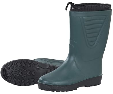 Scheibler Inuvik warm gefütterte Gummistiefel Herren Halbhoch - Arbeits-Stiefel Herren wasserdicht - Wintergummistiefel mit rutschfester Sohle - Regenstiefel aus PVC - Thermostiefel - oliv