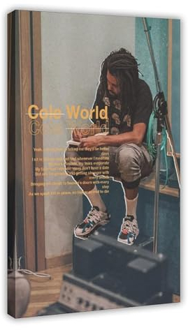 J. Cole Poster (20) Leinwand Poster Wandkunst Dekor Druck Bild Gemälde für Wohnzimmer Schlafzimmer Dekoration Rahmenstil 60 x 90 cm