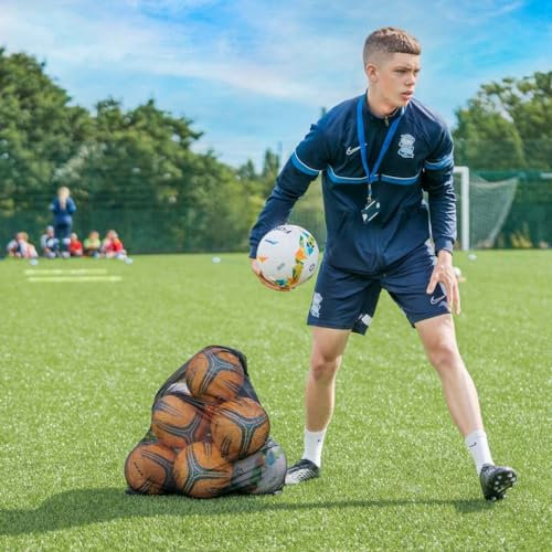 FORZA Footballs with Mesh Storage Carry Bag & Multiple Pack Sizes - Variety of Ball Types for Football Matches, Competitions & Training (Size 4 (Pack of 12), Garden)