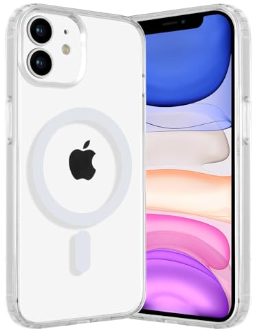 Coiwxmoi Cover Magnetica per iPhone 11 6,1, Compatibile con Magsafe, Sottile Trasparente Morbido Silicone TPU + Hard PC Custodia Antiurto Anti-Graffio Protettiva Cover per iPhone 11, Trasparente