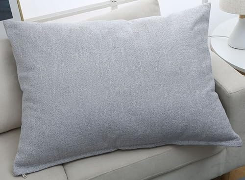 Kissenbezug 60x80,60x70,Kissenbezüge 50x70 Rechteckig Couch Kissenhülle 40x60 Linen Dekorative Kopfkissenbezug 40x70 Für Sofa Kissen Mit Reißverschluss Dekokissenbezüge (Color : Light Gray, Size : 6