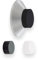 Evi Herrajes | Adhesive Door Stop | Wall Mounted Doorstop | 35x15mm | Satin Matt Stainless Steel | Conical Shape | Two Rubbers Included | Adhesive or Screw Installation