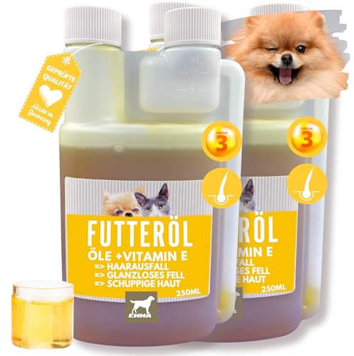 Linseed Oil Dogs & Cats Omega 3 & 6 Barf Oil for Dogs and Cats: Flaxseed Oil, Thistle Oil, Walnut Oil I Food Oil Vitamin E I Barf Oil Rich in Omega 3 6 Fatty Acids Barf Additive I Fur Skin Energy 2 x