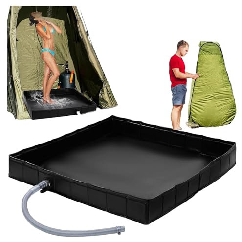 ZHAOGONGMI Base Doccia da Campeggio, Base Doccia Portatile, Base Doccia Pieghevole, Base Doccia Impermeabile per Privacy Esterna, Mantieni i Piedi puliti, Cattura l'acqua