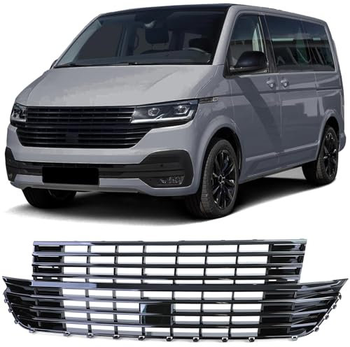 Kühlergrill ohne Emblem Schwarz Glanz für VW T6.1 Bus+Transporter Facelift ab 19