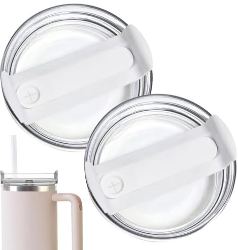 2 Pcs Tumbler Lids for Stanley Cup, Replacement Cup Tumbler Stanley Cup Accessories Reusable Spill Proof and Splash Resistant Compatible with 40oz Cup Accessory Suitable for Travel Outdoor Activities