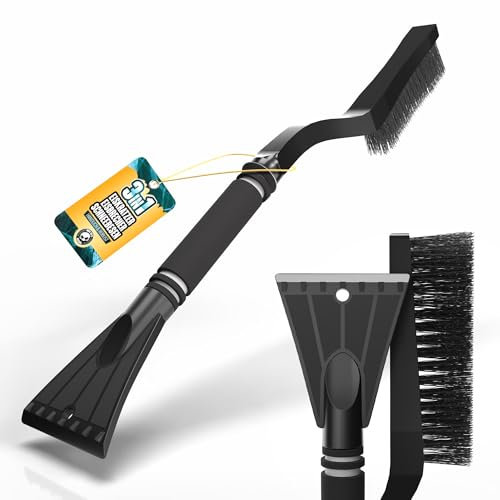 Nuke Guys Premium Auto Eiskratzer mit Schneebesen | Robuster & Zuverlässiger Scheibenkratzer mit Besen | effiziente & schonende Entfernung von EIS & Schnee