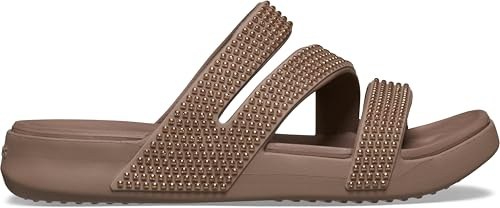 Crocs Women's Getaway Strappy Sandals, Latte Gems, 9