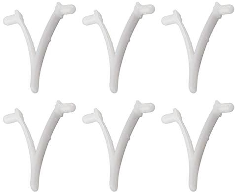 Mtlavishness 6er-Pack Premium-V-Clips für Pool-Spa-Brh-Laubharken-Skimmer-Staubsauger praktische Befestigungsaufsätze kompatibel mit den meisten Poolstangen Weißv Clip poolstange