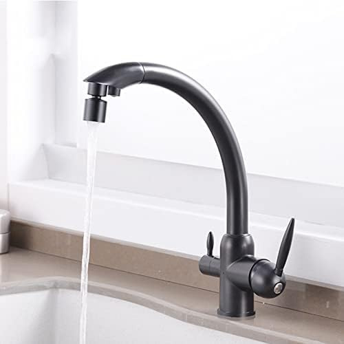 WHSY127 3-in-1 Kitchen Tap with Filtered Water Option for Home and Restaurant Use - Black Beautiful