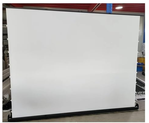 Écran de projecteur rétractable sur Support Sol, avec Tension Languette, 60~120 Pouces, for Exposition cinéma Maison, Projection en Plein air, Blanc(60 inch)