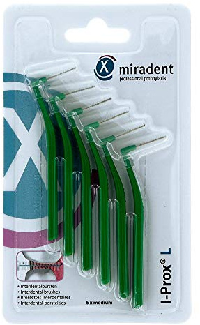 MIRADENT Interdentalbürste I-Prox L 0,7 mm grün 6 St