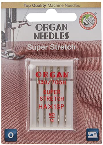 Organ Needles 5435090BL Maschinennadeln, Silber, 90/14 Größe, 5