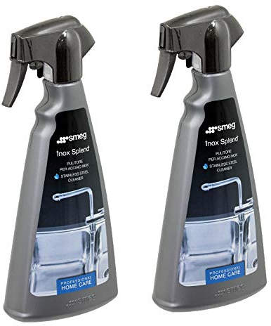 Smeg Genuine Stainless Steel Cleaner Cleaning Spray Bottle 500ml (Pack of 2)