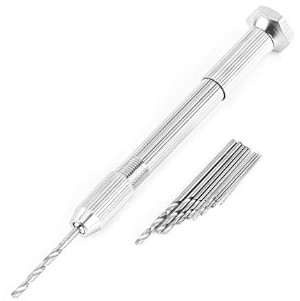 Yosoo Bohrer Set Metall, Holzbohrer Set Set Professionell Groß Steigend Profi Akkuschrauber Mini In Aluminium Mit Schnellspannbohrfutter + 10 Bohrer Werkzeug Rotierende