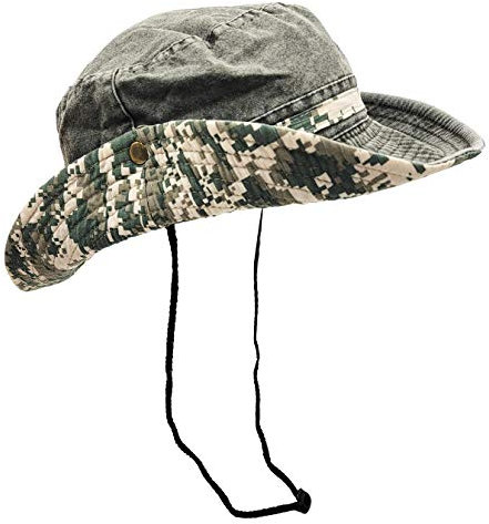 Outdoor Sommer Boonie Hut für Wandern, Camping, Angeln, Operator Floppy Military Camo Sun Cap für Damen oder Herren, armee-grün, Einheitsgröße