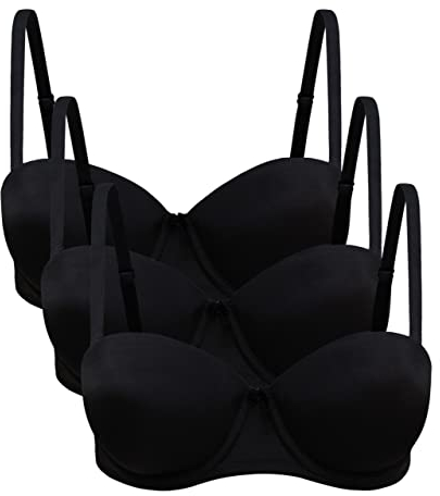 Liabel Reggiseno Donna Pacco da 3 pz, Coppa B, Anna Nero 5