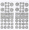 BGS Diy 80703 | Filzgleiter-Satz | grau-meliert | 64-tlg.