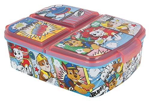 Stor Paw Patrol | Kinder 3-Fach-Sandwich-Box - Kinder-Lunch-Box - Snack-Halter - dekoriert Lunch-Box