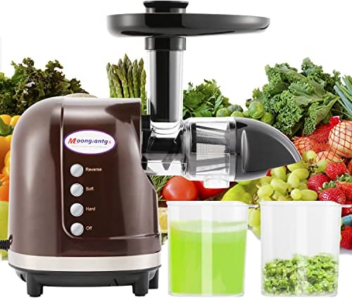 Moongiantgo Manual Juicer Wheatgrass Juicer Squeezer Machine Extractor for Celery Kale Spinach Parsley Ginger Pomegranate Apple Grapes Orange (With Suction Cup Base & Clamp)