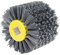 EXLECO Spazzole Nylon #120 Grana Rettifica Abrasivi Wire Spazzola per Lucidatura Spazzola per Mobili Legno, Rullo Abrasivi Wire, Spazzola per Satinatrice per Diametro 19mm Levigatrice Spazzola Nero