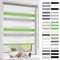 BelleMax Doppelrollo Klemmfix ohne Bohren & mit Bohren, 65x120cm(BxH), Weiß Grau Grün, Duo Rollo, Sonnenschutz lichtdurchlässig Blickdicht, Klemmrollo Fensterrollo, Rollos für Fenster und Tür