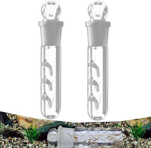 DXIA 2 Pcs Klarglas Planaria Falle und Schnecken Falle, Planarienfalle mit 3 Löchern, Planare Falle Glasegel Blutegel Catcher Trap Röhren Fangen, Worm Catch Pen für Planarien im Aquarium