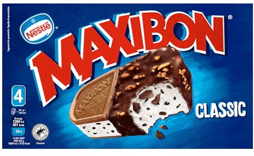 Nestlé Maxibon Helado Sandwich, Nata, 4 x 140ml (Congelado)