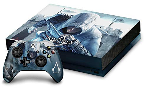 Head Case Designs Offizielle Zugelassen Assassin's Creed Altaïr Versteckte Klinge Schluessel Kunst Matte Vinyl Haut Gaming Aufkleber Abziehbild kompatibel mit Xbox One X Console and Controller Bundle