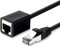 CABLEPELADO Cable extensor red, Cable prolongador Ethernet, Extensor de cable de red, Cable alargador UTP, Cable de conexión UTP, CAT5E, Color Negro, Macho a Hembra, Longitud 2 Metros
