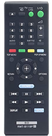 RMT-B119P Replace Remote Control - VINABTY RMT B119P Remote Control for Sony BLU RAY DISC PLAYER BDP-S190 BDPS190 BDP-S490 BDPS490 RMTB119P Remote Controller