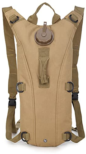 Taktischer 3 l Blasen-Wasserbeutel, Kamel-Rucksack für Wandern, Outdoor, Camping, Militär, tragbare Trinkrucksäcke, Wandern, Wasserbeutel (Khaki)
