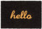 Carpido Fußmatte Kokos Hello schwarz-Gold – Türmatte 40x60 cm – antibakterielle Eingangsmatte – Kokosmatte natürliches Material – 100% Kokos