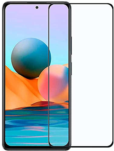 OcioDual Protector de Pantalla Marco Negro Compatible con Xiaomi Redmi Note 10 PRO/MAX Cristal Templado 9H 9D Vidrio Antigolpes