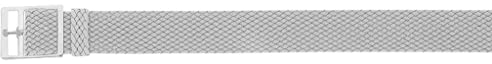 Uhrenarmband Perlon in 18/20 mm Textil Retro Geflochten Atmungsaktiv Eichmüller (Hellgrau, 20 mm)