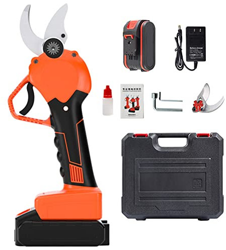 Forbici da potatura elettriche a batteria, Cesoie professionali per potatura di rami di alberi con taglia rami alberi alimentate a batteria al litio ricaricabile di riserva,diametro taglio 25 mm/30 mm