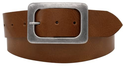 AnnaMatoni Damen Ledergürtel mit Modischer Schließe Damen Gürtel 4cm breit Echt Leder Gürtel (Braun 640, TW105-120cm Gesamtlänge)