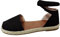 Dasongff Espadrilles Plates Femme Bout Fermé Élégant Couleur Unie Romaines Sandales à Lanières Ballerines Femmes Confortable Pied Large Sandales Corde en Paille Enfiler Slip-on Pas Cher