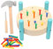 jojofuny Puzzle Toy Set - Wooden Hammer Game, Pounding Bench & Nails Kit, Montessori Developmental Toy for Kids, Boys & Girls, Toddlers