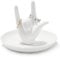 I LOVE YOU Hand Ring Halter Ring Schale Keramik Schmuck Halter Schale Trinket Tablett für Ringe Ohrringe Halskette Organizer, Verlobung Hochzeit Ring Halter, Weihnachten Geburtstag Geschenke (Weiß)