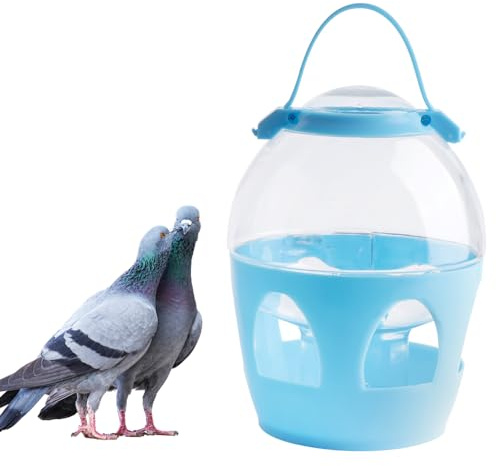 Pigeon Water Dispenser Feeder, 2L Water Pot Container with Handle for Pigeon Chicken Parrot Duck Poultry (Colors May Vary)